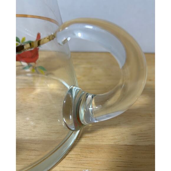 West Virginia Glass Co Songbird Pitcher & Glass – Cardinal & Blue Jay - Picture 6 of 6